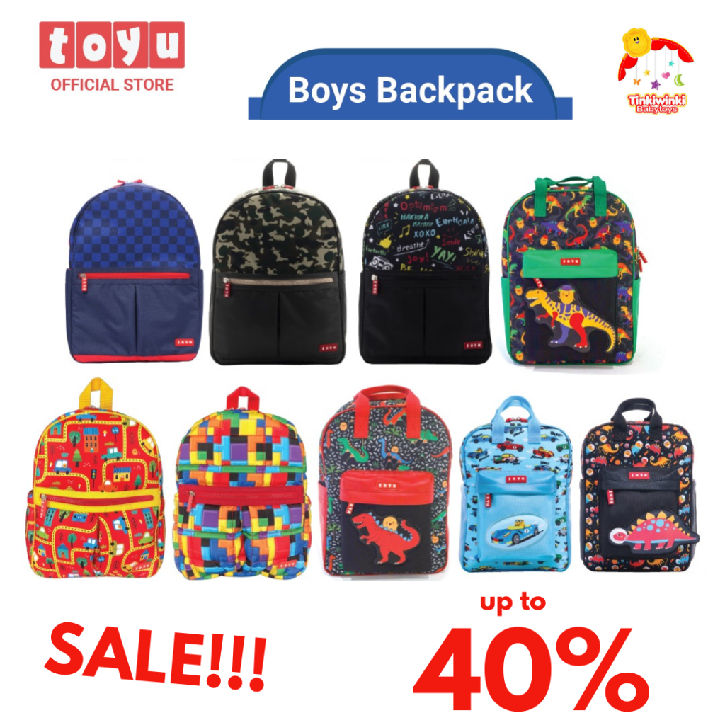 TOYU Boys Backpack Tas Ransel Sekolah Anak Laki-laki