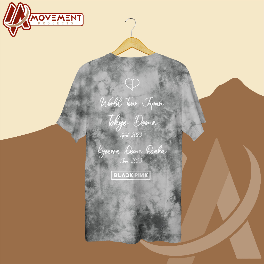 [PREMIUM] KAOS - BLACKPINK BORNPINK WORLD TOUR JAPAN GREY (TIE DYE)