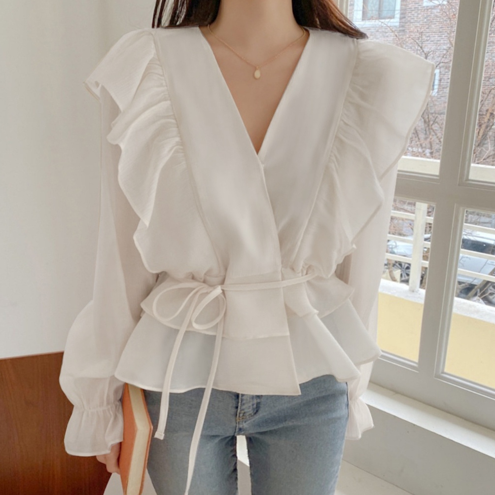 Donalda Ruffle Blouse Top