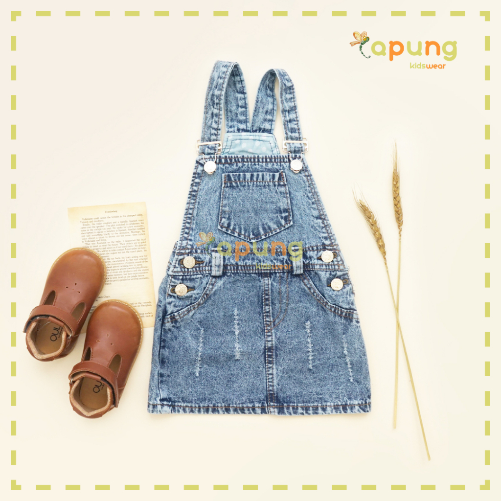 (Capung Kidswear) Overall Rok Anak Perempuan Baju Kodok Anak (6 bulan-4 tahun)