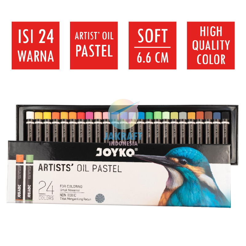 

(24 Pcs) Krayon Artist Oil Pastels 24 Warna JOYKO OP-24ART Professional Crayon