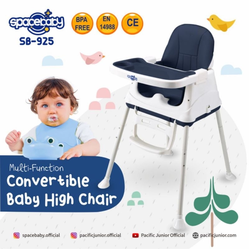 High chair spacebaby SB 925 6in1 Multifunction/kursi makan bayi