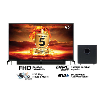 Polytron Digital TV Cinemax Soundbar 43″ – PLD 43BV1558 PLD 43BV1558