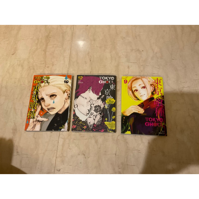 Preloved tokyo ghoul manga volume 10, 9, 12 original kinokuniya
