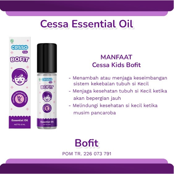 ORIGINAL CESSA KIDS Essential Oil 3 Tahun+ 8ml / Fever Drop Cough Flu Bugs Away Immune Booster / LEDIMART