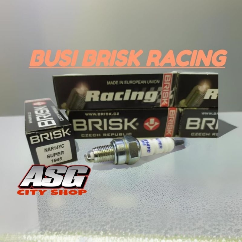 Busi Motor Brisk Copper Racing NAR14YC Grand Supra Jupiter Mio KLX Legenda Shogun Athlete Smash