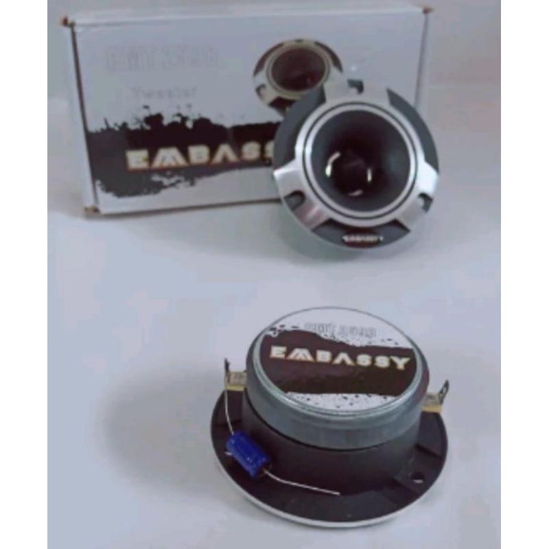 SPEAKER TWEETER DOME TITANIUM 4" EMBASSY CMT-2598 SEPASANG. TWEETER MOBIL EMBASSY