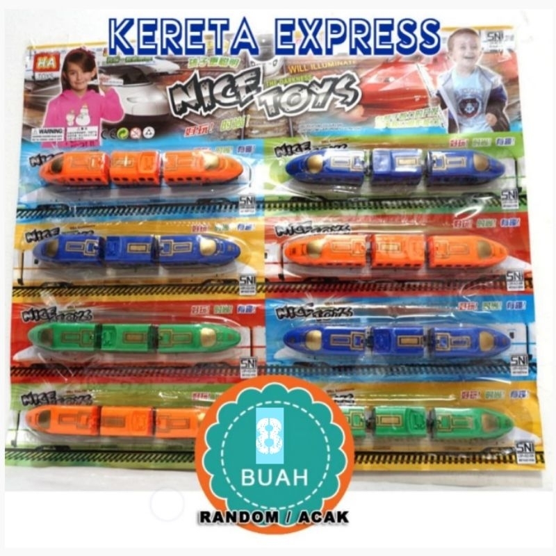 Set 8pc Mainan Kereta Expres fullback