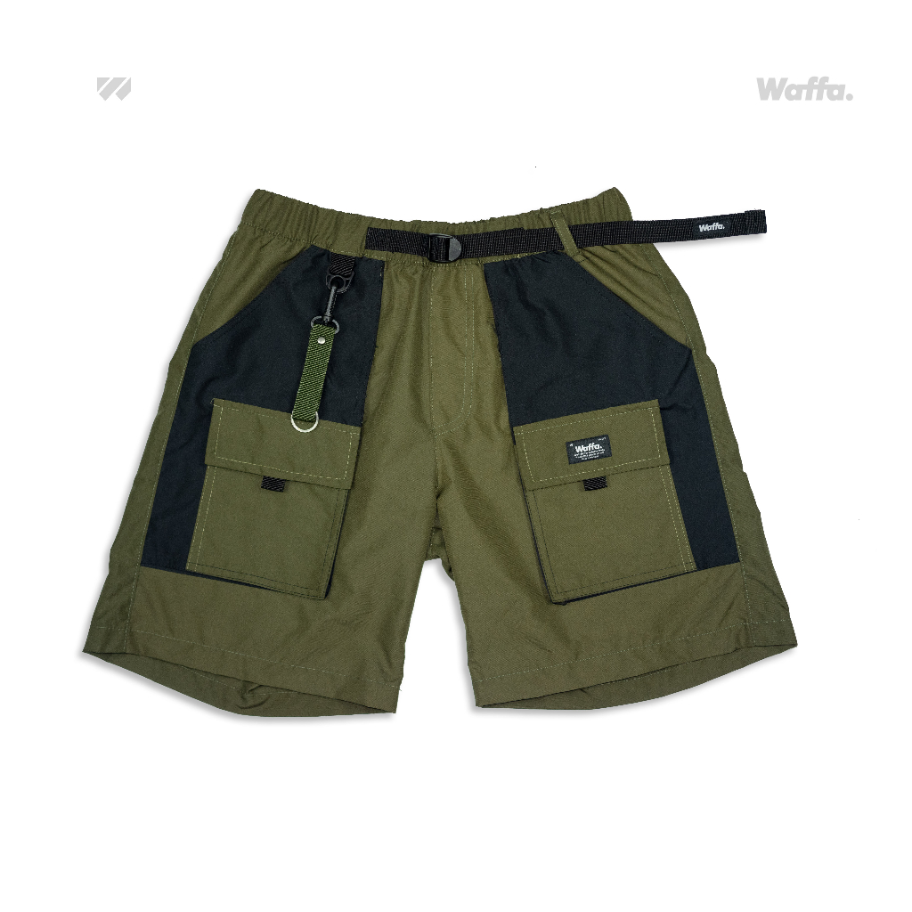 Celana Pendek Cargo Fatigue Waffa Hitam Army