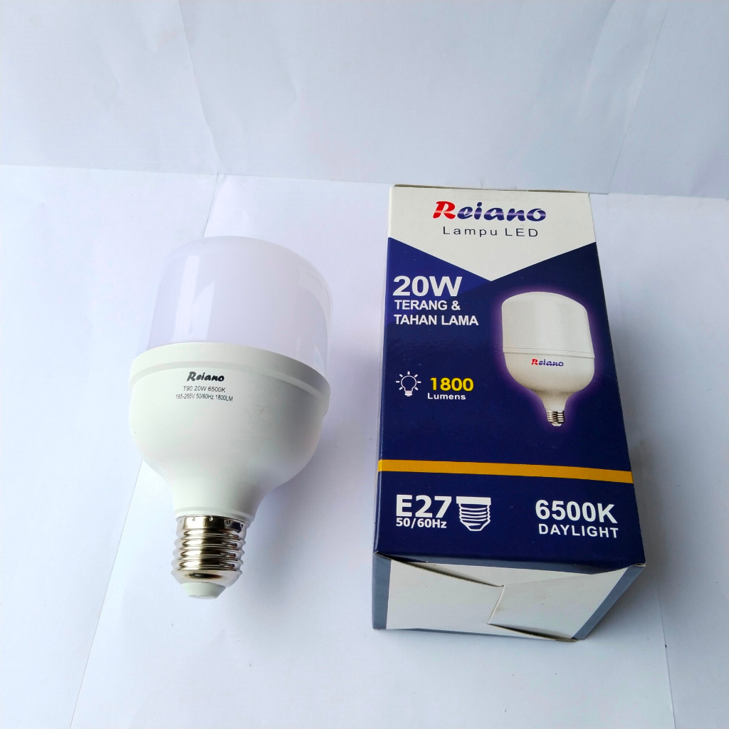 Lampu LED REIANO 20 watt Bohlam LED Rumah 20W Cahaya Putih Terang Murah Bagus