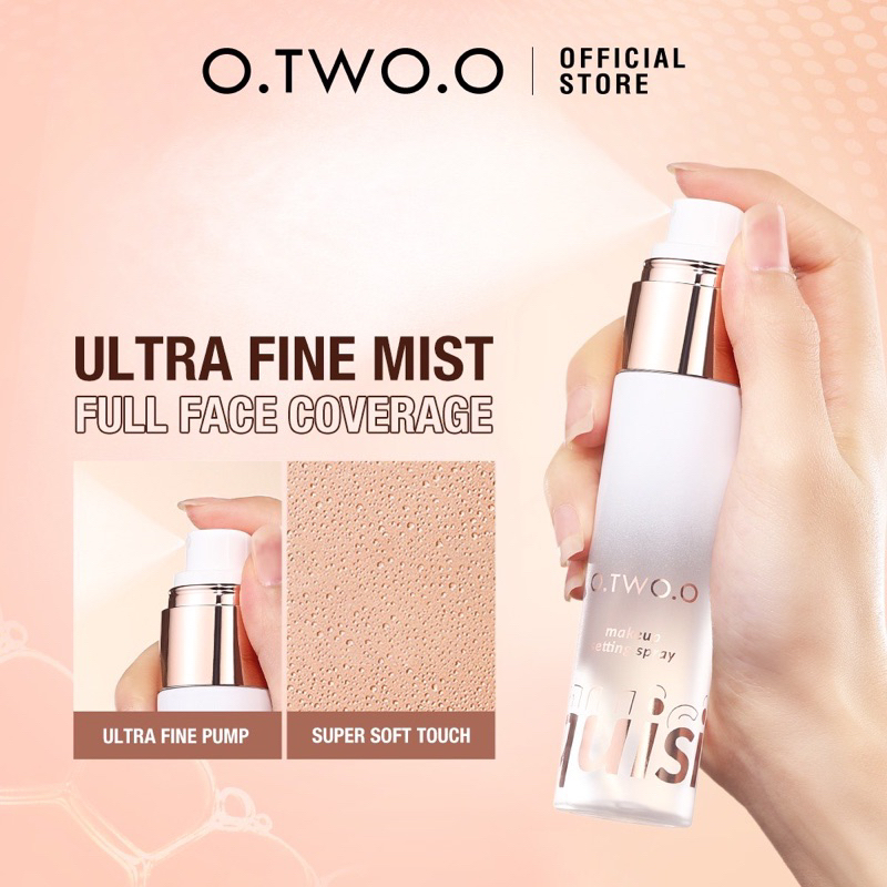 【Official Outlet】 O.TWO.O - Setting Spray Fine Mist Moisturizing Makeup Base Spray Primer Long-lasting Coverage Makeup Lock Oil Control Transferproof Natural Otwoo Original Viral BPOM
