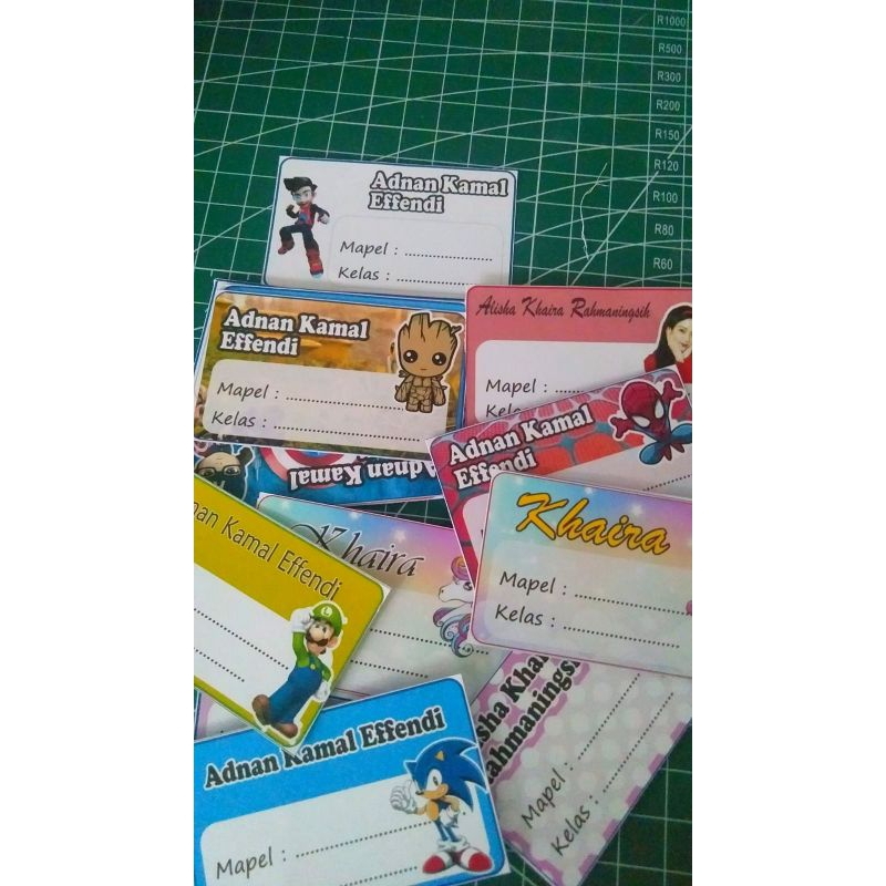 

COD-STIKER BUKU //custom nama stiker//ISI 20STIKER