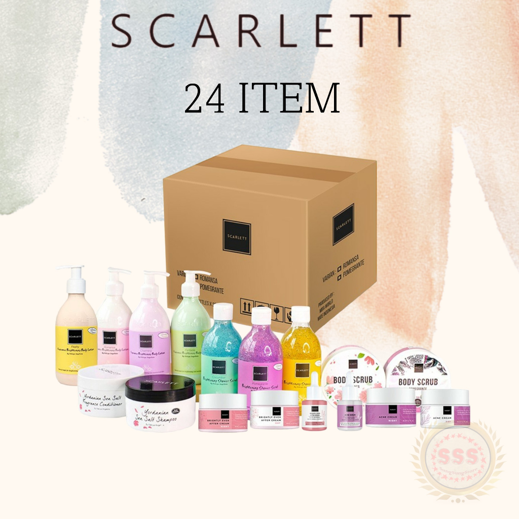 SCARLETT WHITENING Paket Reseller 24 Item (Bebas Pilih)