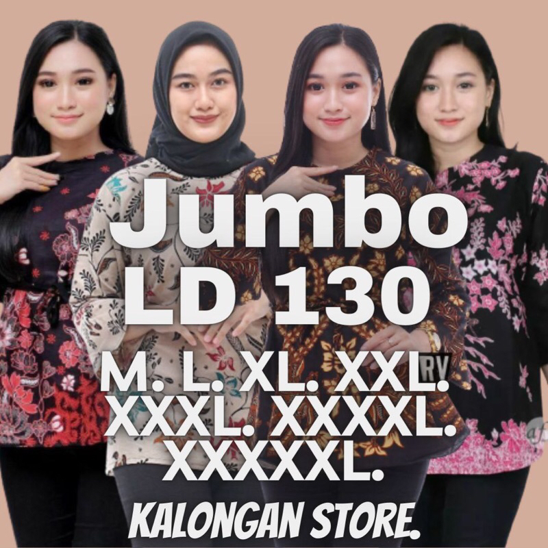 Blouse batik big size / atasan wanita jumbo / blouse jumbo / atasan batik / blouse wanita / atasan j