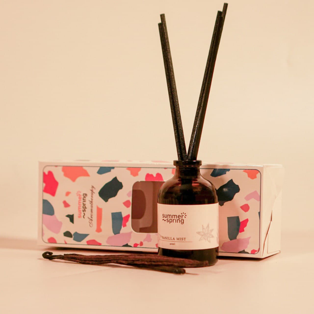 Reed Diffuser Aromatherapy Diffuser Aroma Pengharum Ruangan Pewangi Essential Oil SummerSpring 40ml