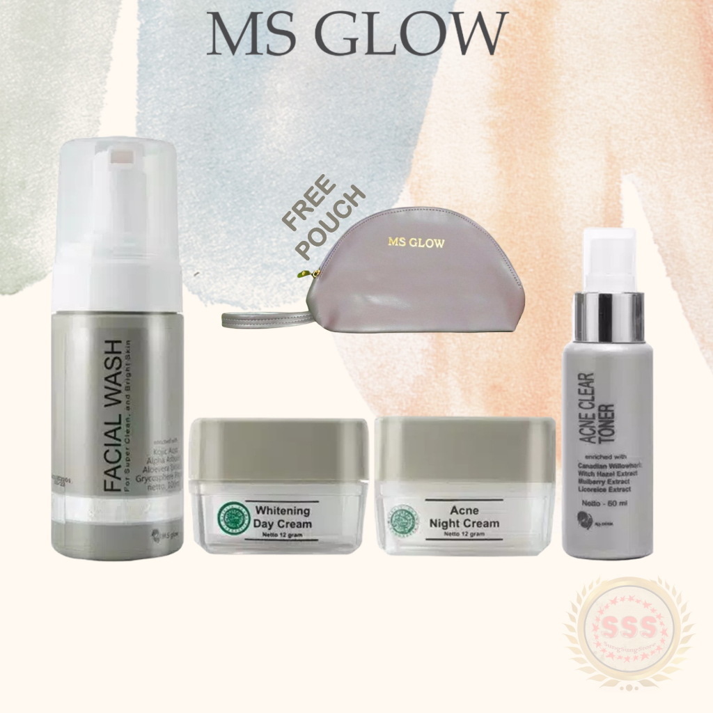 MS GLOW Paket Acne Paket Wajah Original Bpom