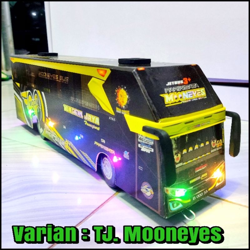 Miniatur Bus Telolet Basuri Tunggal Jaya Full Lampu