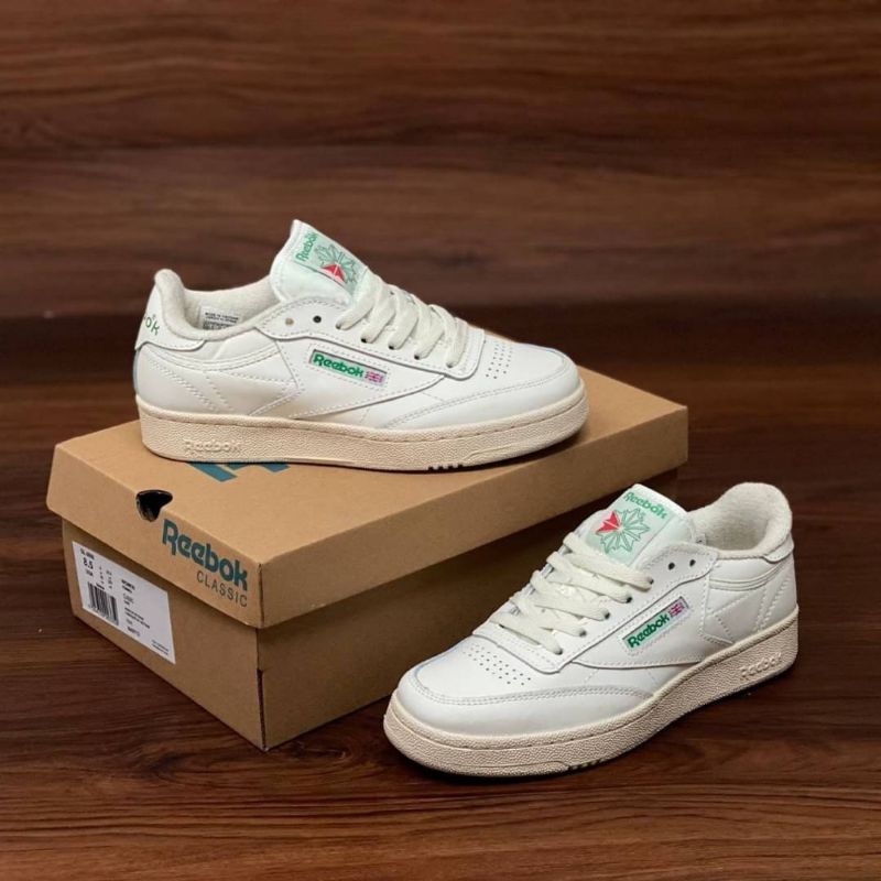 REEBOK CLUB C 85 TV CHALK PAPPER WHITE GREEN