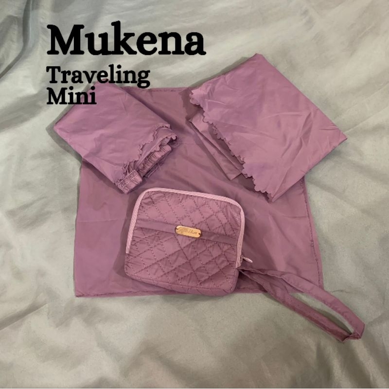 Mukenah Travelling Dewasa Mukena Travel Mini Genggam Bahan Silk Milky