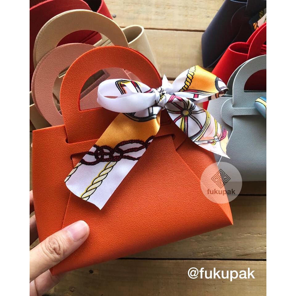 

Leather Goodie Bag (10pcs) tas kulit party favor small hamper cookies candies snacks accessories