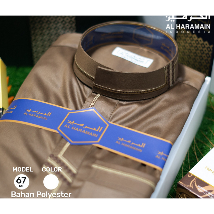 BISA COD GAMIS AL HARAMAIN PUTIH HITAM PREMIUM KANCING KOTAK DAN KERAH JUBAH EXCLUSIVE