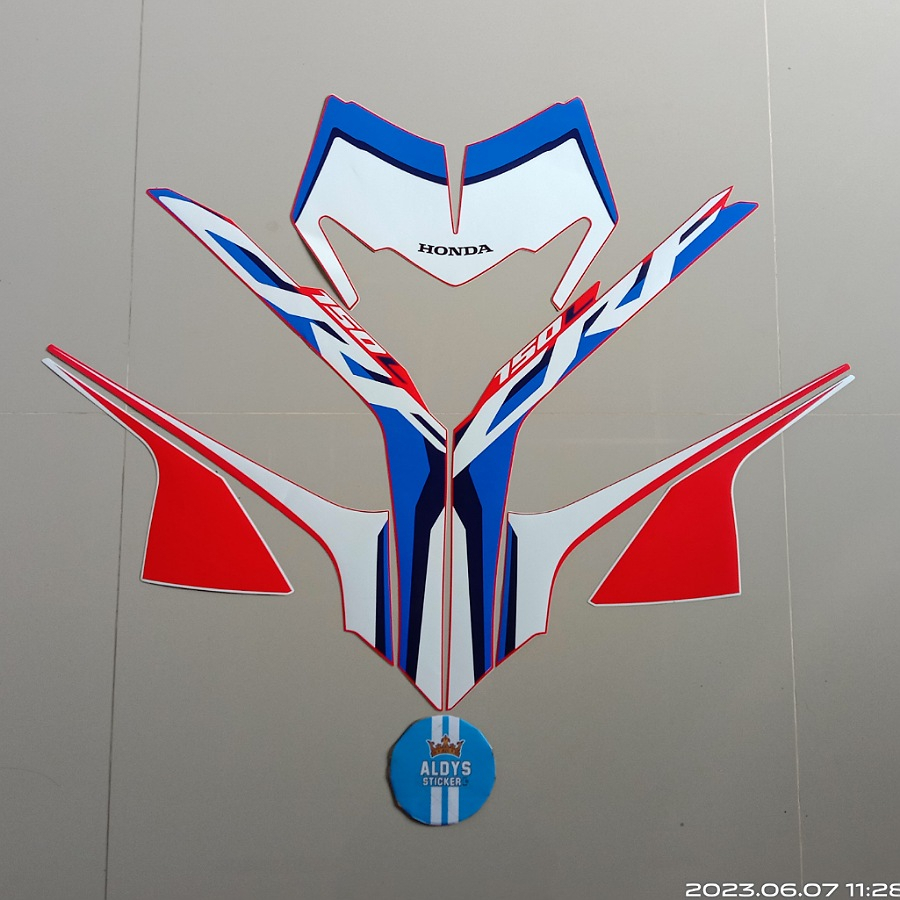 Sticker motor honda CRF L 150 2022 Extreme Red