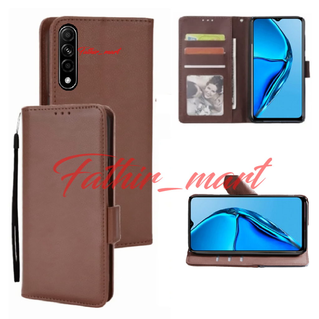 Case Dompet Hp Samsung A50 Samsung A50s Hard case Leather Flip case Cover Kulit Casing Dompet