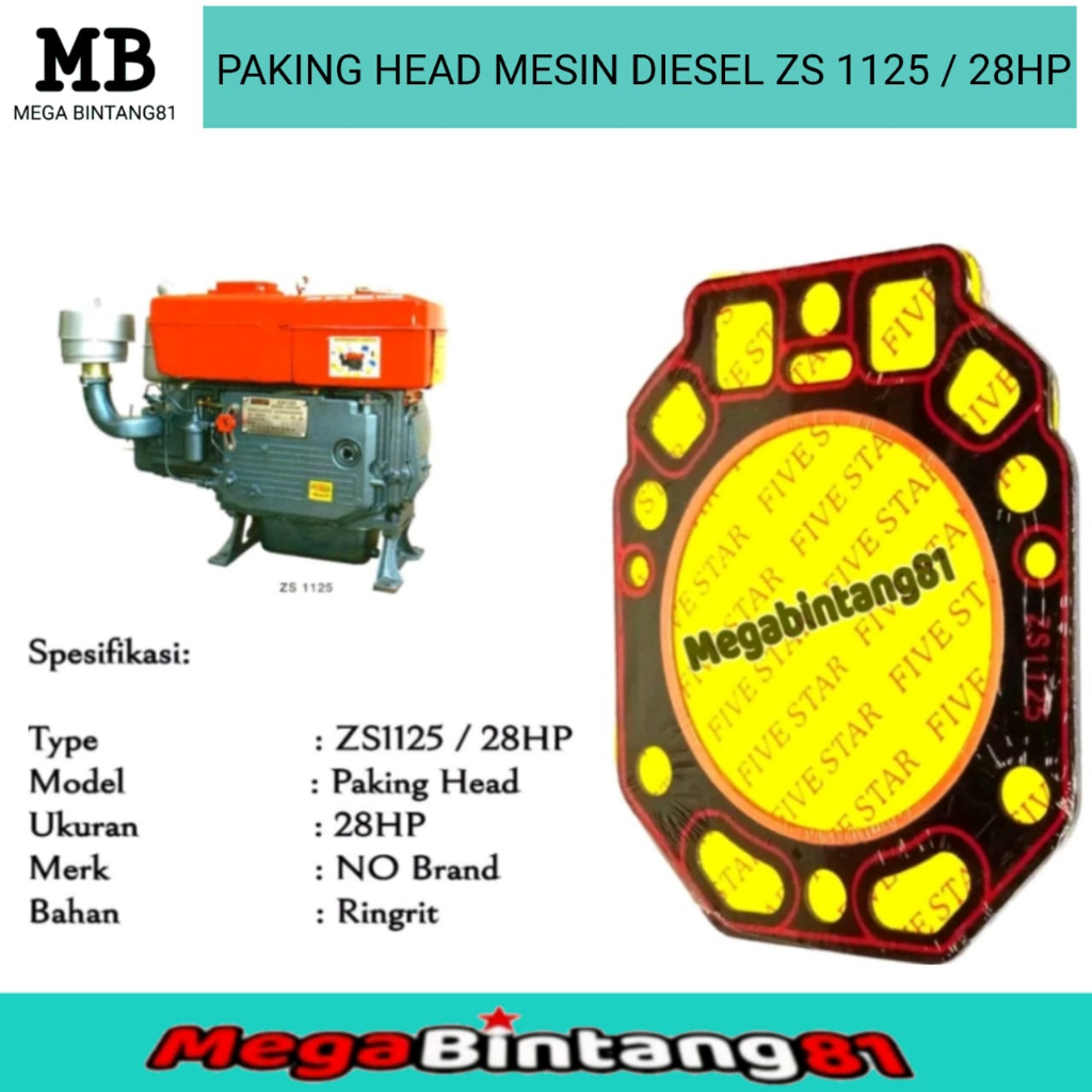 Paking gasket head S1125 ZS1125 Dongfeng  S1125  28hp