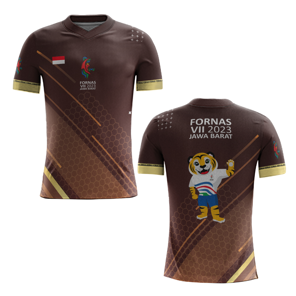 Baju Kaos Jersey Fornas VII Bandung Jawa Barat 2023 Fullprint Terbaru Art 7