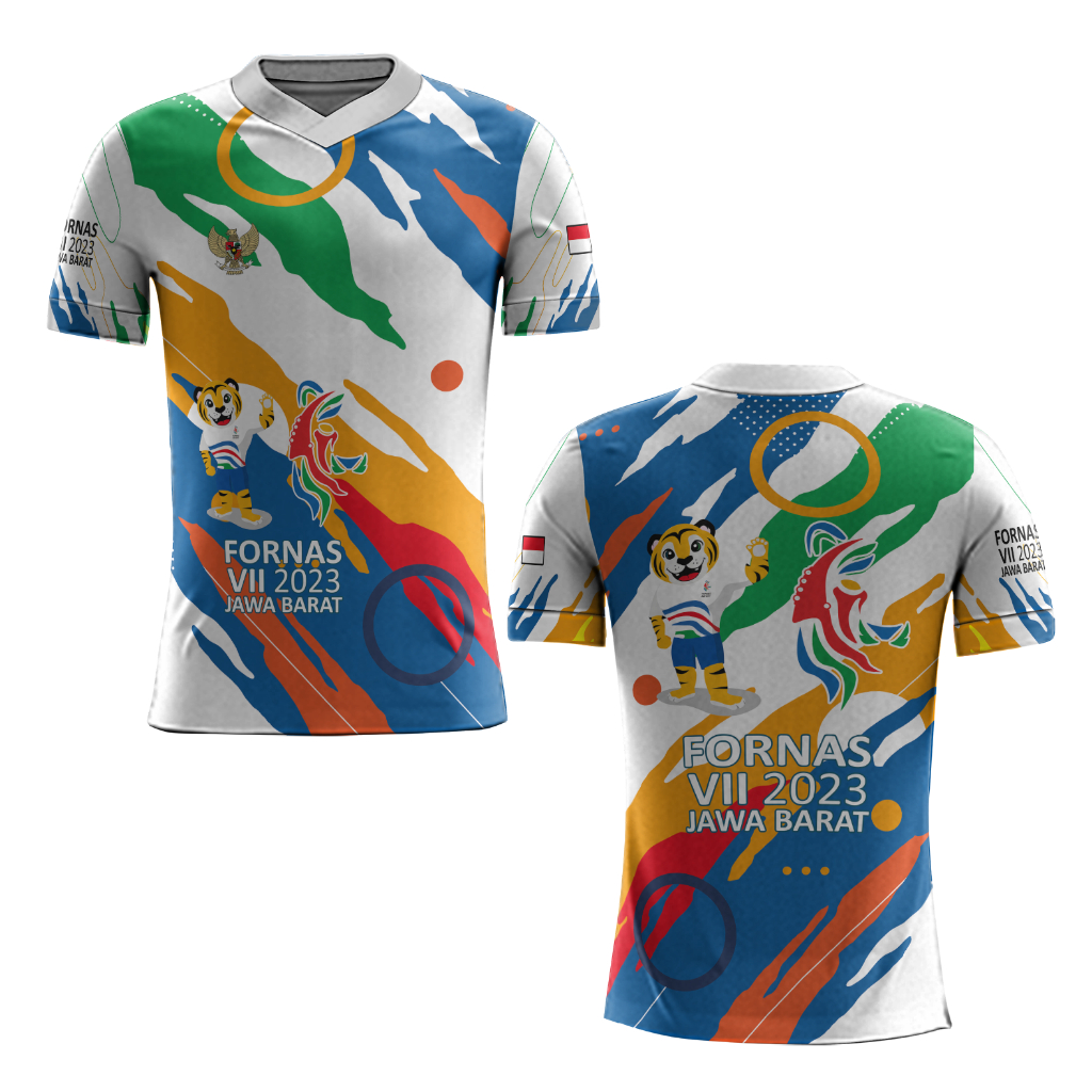 Baju Kaos Jersey Fornas VII Bandung Jawa Barat 2023 Fullprint Terbaru Art 8