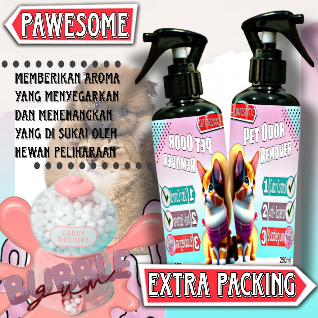 Penghilang Bau Kencing Kucing Anjing 250ML / Pet Odor Remover Spray / Litter Box / Pasir Kucing / Kucing / Anjing / Cat Dog / CatDog / Cat Dog / Dog / Cat / Pengharum Kandang / Penghilang Bau Kandang / Penghilang Bau Kotoran