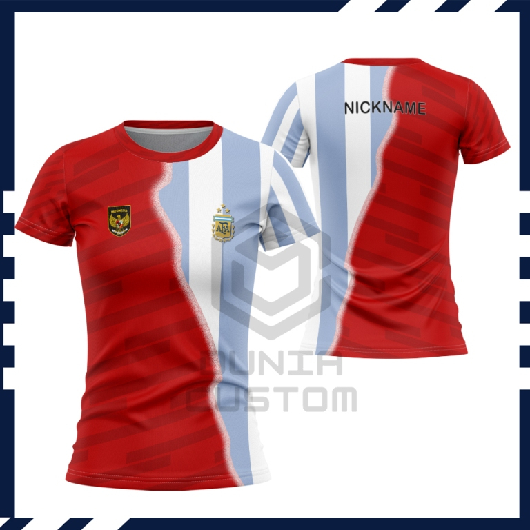 Baju Jersey Wanita Indonesia Vs Argentina Fullprint