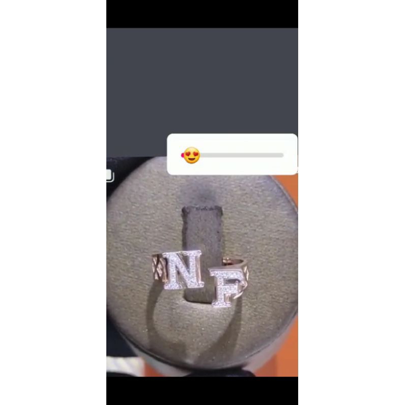 cincin nama perak motif kerawang