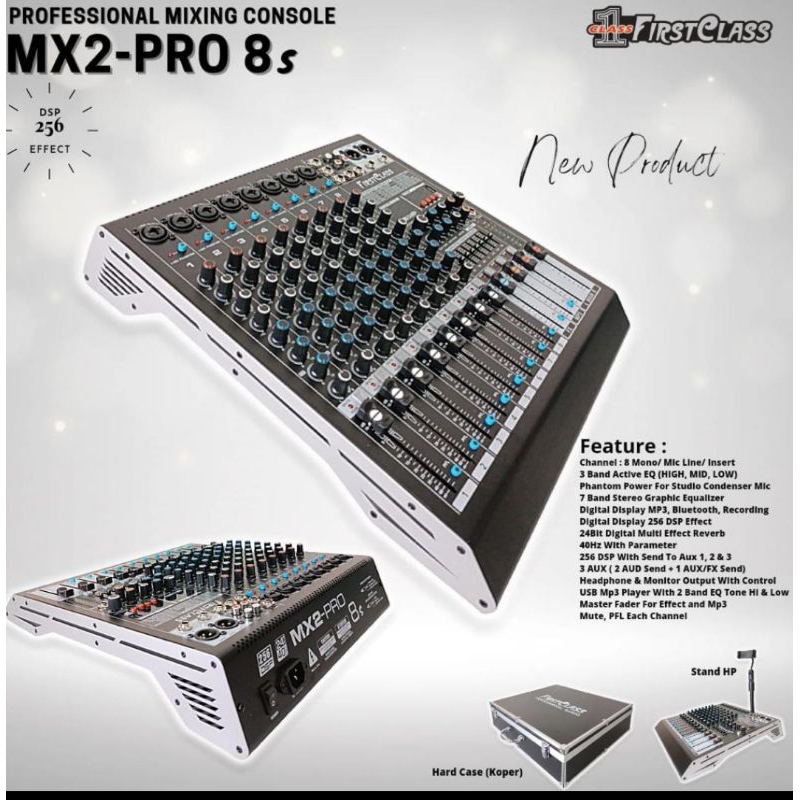 Mixer audio 8 channel Firstclass MX2 Pro 8S original MX 2 pro 8s