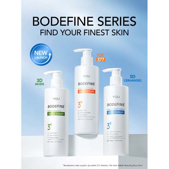 YOU Bodefine Body Serum Series ml | CeraFive Intensive Hydrating Body Serum | AHA+BHA+PHA Acne Body Serum | Bodefine