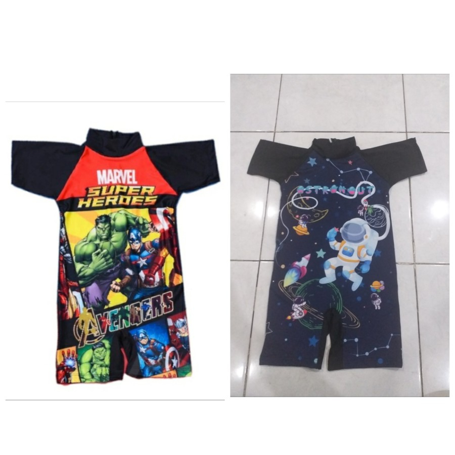 Baju Renang Diving Anak Laki-laki Spiderman Free fire Batman Karakter/MAntap