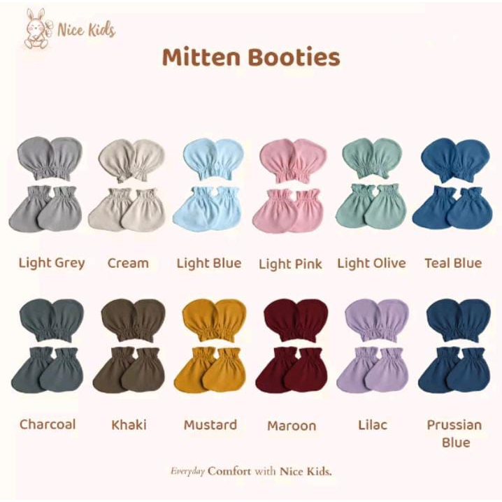 Nicekids - Mitten Booties / Sarung Tangan &amp; Sarung Kaki Bayi