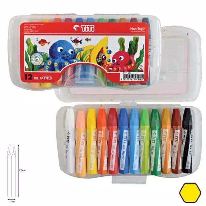 

Titi Oil Pastel Krayon Minyak 12 Warna TI-P-12S [ Set ]