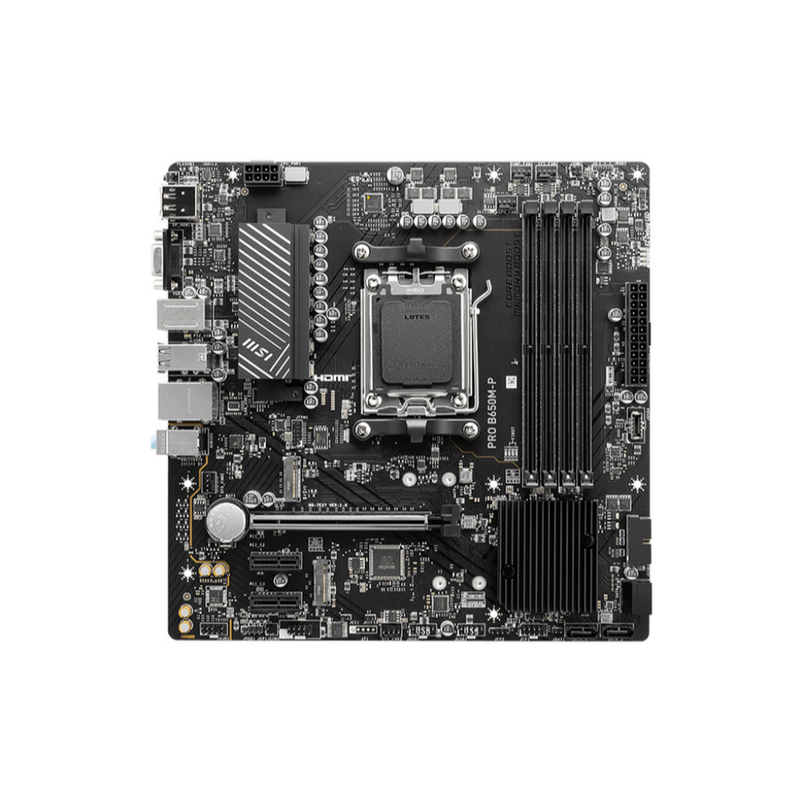 MSI PRO B650M-P (AM5, AMD B650, DDR5, USB3.2 Type-C, SATA3)