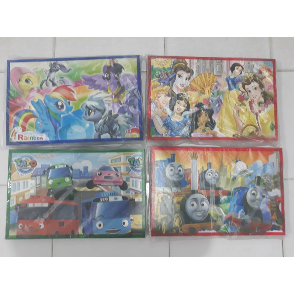 Meja Belajar Anak Aluminium Kaki Lipat Gambar Kartun