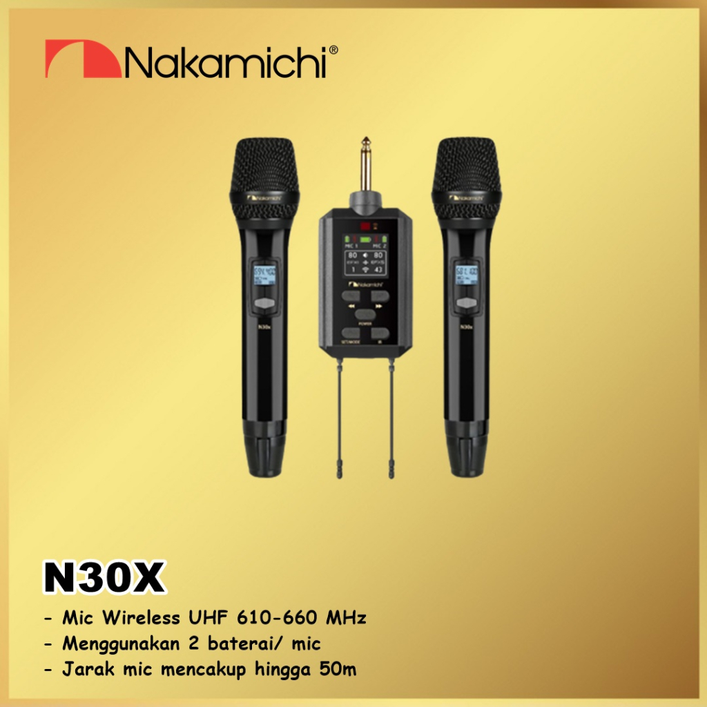 Nakamichi N30X N30 X N 30X Dual Portable Wireless Mic Microphone