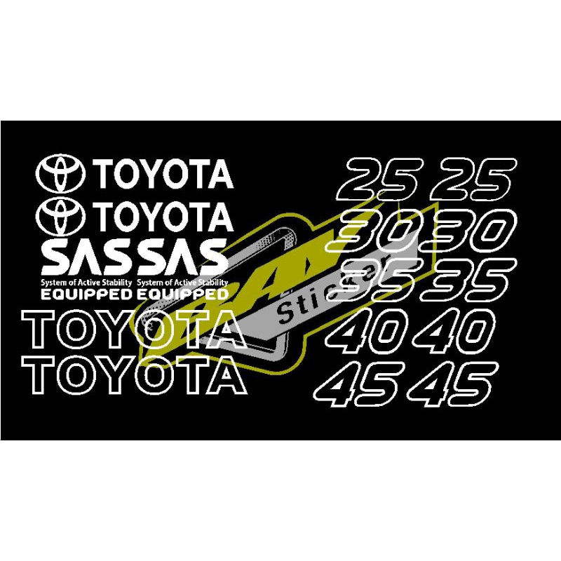 stiker forklift TOYOTA