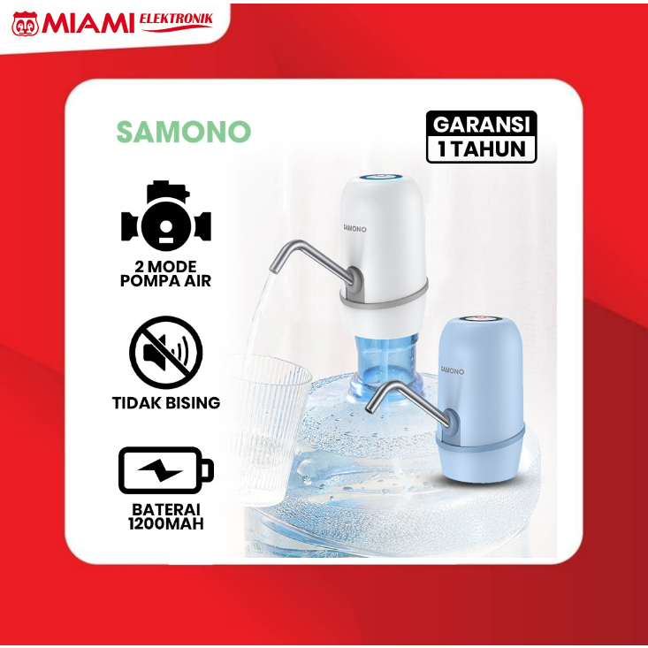 SAMONO SW-CQ03 Pompa Air Galon Elektrik Putih Biru