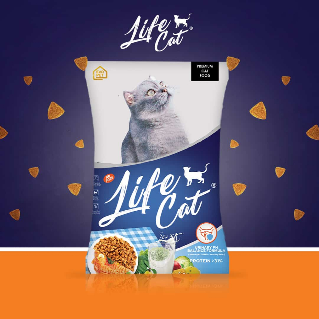 LIFE CAT DRY FOOD MAKANAN KUCING KERING KEMASAN 800 GRAM