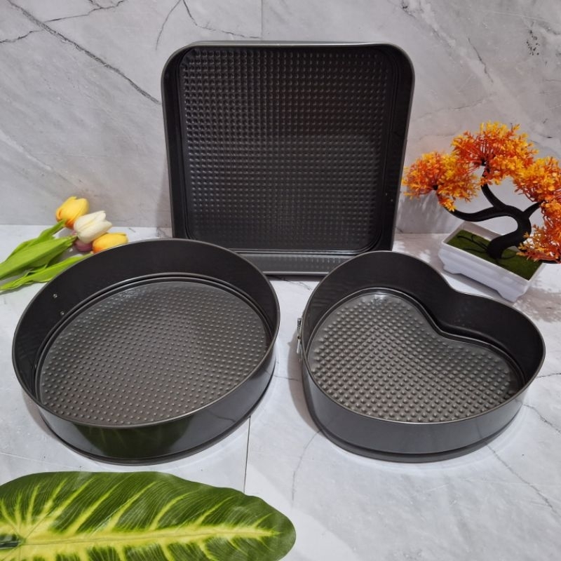 Cake Mould Cetakan Kue 3 Pcs Teflon HC