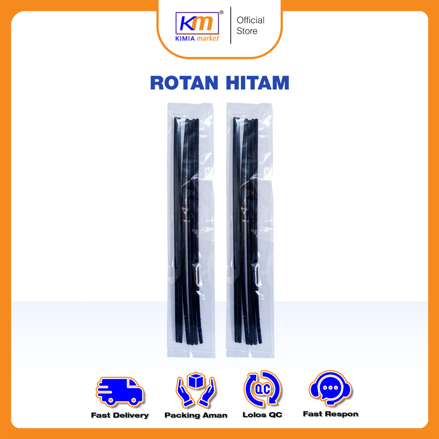 Premium Rotan Reed Diffuser Hitam 12pcs