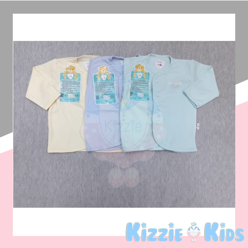Libby Baby Baju Lengan Panjang Kancing Depan Isi 3pcs