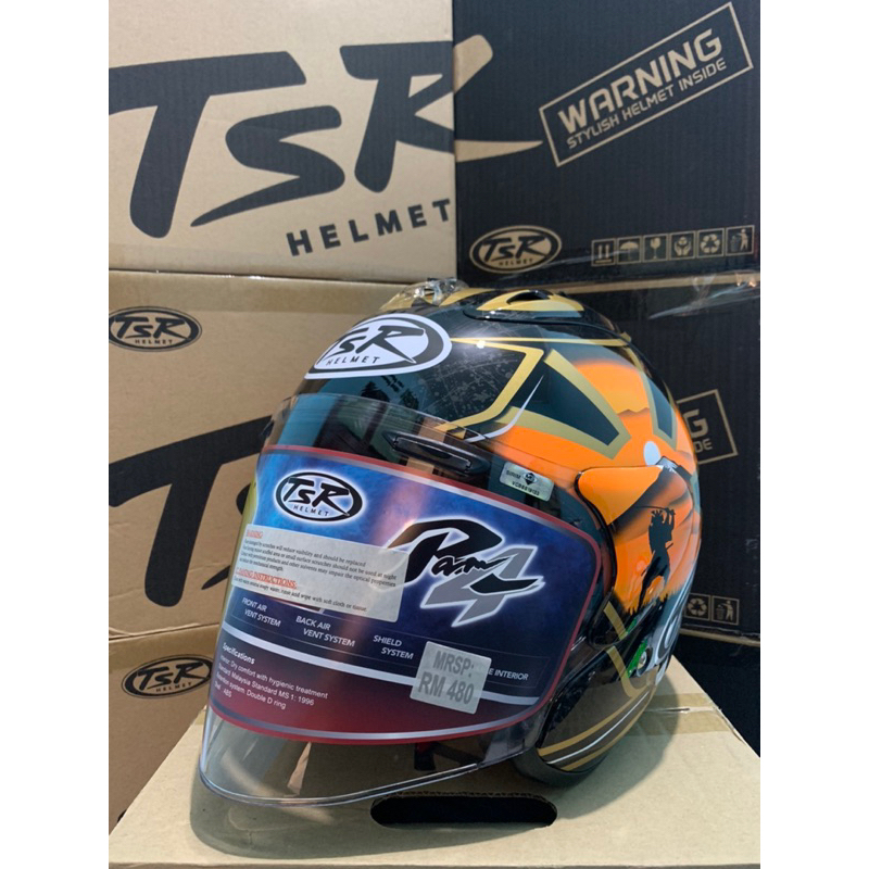 HELM TSR Ram4 Samurai Gold - TSR HELMET