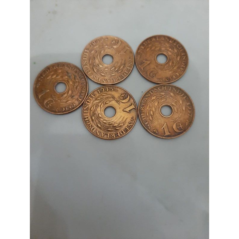 Uang koin kuno 1C Nederlandsch Indie