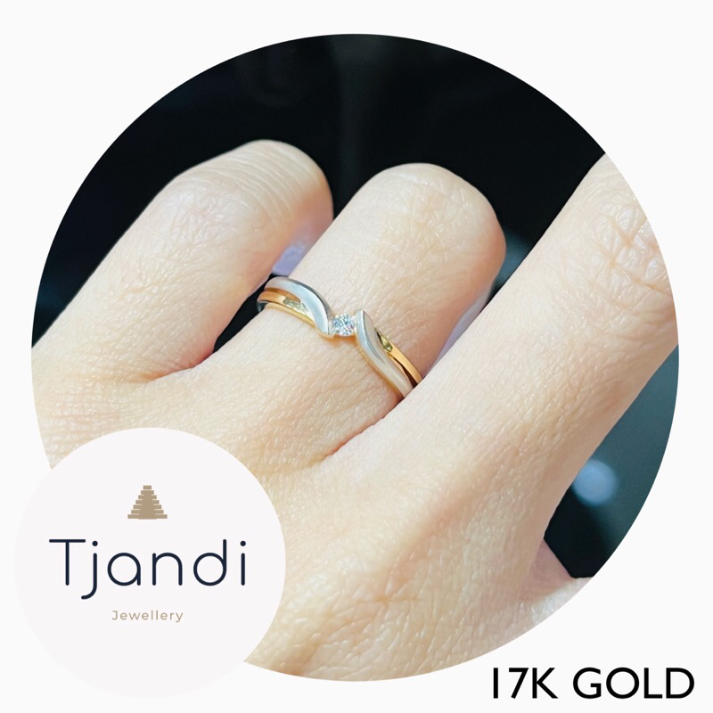 Cincin Plat Emas Nikah/Cincin Kawin/Cincin Tunangan 17K